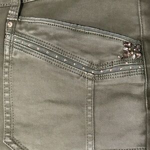 White House Black Market Olive Green Straight-Leg Pants